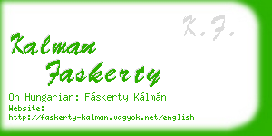 kalman faskerty business card